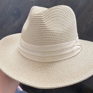 brand new paper straw trifold band fedora hat